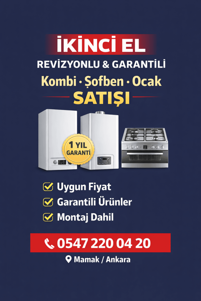 ankara revizyonlu kombi ocak şofben satışı
